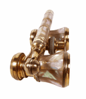 Antique Iris of Paris Opera Theatre Glasses Mother of Pearl & Brass Circa 1910s Telescopic Handle