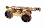 Antique Iris of Paris Opera Theatre Glasses Mother of Pearl & Brass Circa 1910s Telescopic Handle