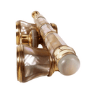 Antique Iris of Paris Opera Theatre Glasses Mother of Pearl & Brass Circa 1910s Telescopic Handle