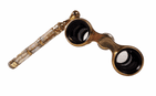 Antique Iris of Paris Opera Theatre Glasses Mother of Pearl & Brass Circa 1910s Telescopic Handle
