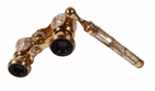 Antique Iris of Paris Opera Theatre Glasses Mother of Pearl & Brass Circa 1910s Telescopic Handle
