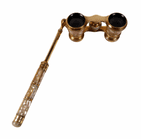 Antique Iris of Paris Opera Theatre Glasses Mother of Pearl & Brass Circa 1910s Telescopic Handle