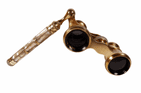 Antique Iris of Paris Opera Theatre Glasses Mother of Pearl & Brass Circa 1910s Telescopic Handle