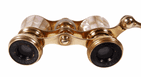 Antique Iris of Paris Opera Theatre Glasses Mother of Pearl & Brass Circa 1910s Telescopic Handle