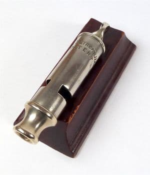 Antique J Hudson & Co Birmingham No Address Metropolitan Patent Diaphragm Police Whistle GSW 1885-01
