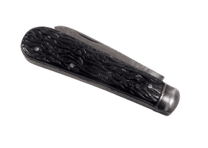 Antique John JHO Blyde Sheffield Real Lamb Foot Pocket Knife Knive Celluloid Stag Horn Scales