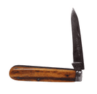 Antique John Petty & Sons Sheffield Barrell Trademark Single Blade Pocket Knife Knive Stag Scales