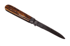 Antique John Petty & Sons Sheffield Barrell Trademark Single Blade Pocket Knife Knive Stag Scales