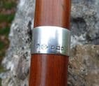 Antique Jonathan Howell Malacca Walking Stick Cane Hallmarked Silver Collar JH London 1922