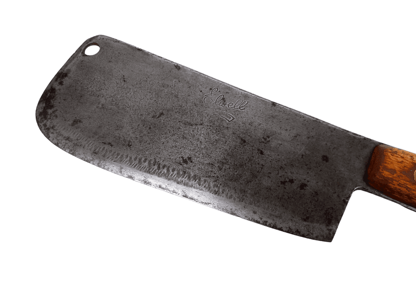 Antique Kitchen Elwell Wednesbury Professional Butchers Cleaver Knife