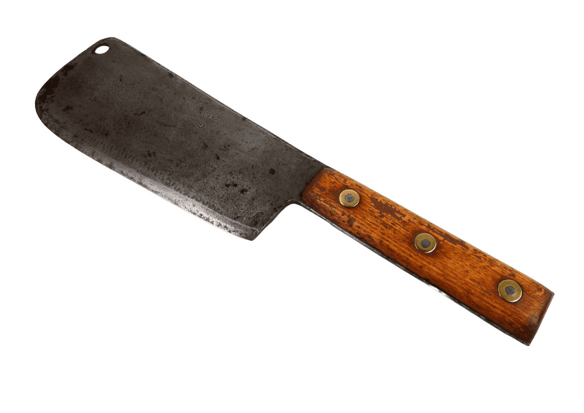 Antique Kitchen Elwell Wednesbury Professional Butchers Cleaver Knife