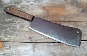 Antique Kitchen H M Slater Venture Sheffield Professional Butchers Cleaver Knife Chefs Meat Chopper