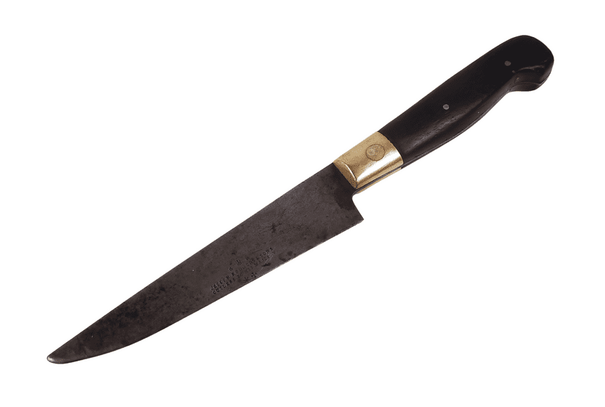 Antique Kitchen Joseph Rodgers & Sons Sheffield GR Cutlers His Majesty Chefs Cooks Knife Wood Handle