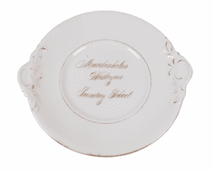Antique Kitchen Mankinholes Wesleyan Sunday School Bread Plate Todmorden  1840s Methodist Chapel