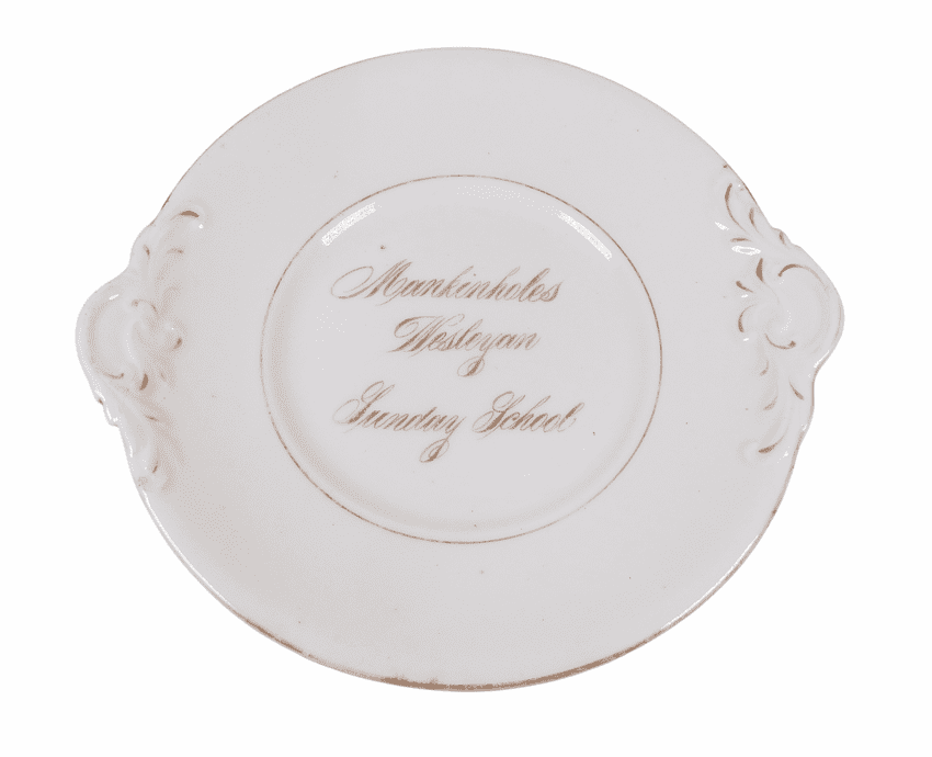 Antique Kitchen Mankinholes Wesleyan Sunday School Bread Plate Todmorden  1840s Methodist Chapel