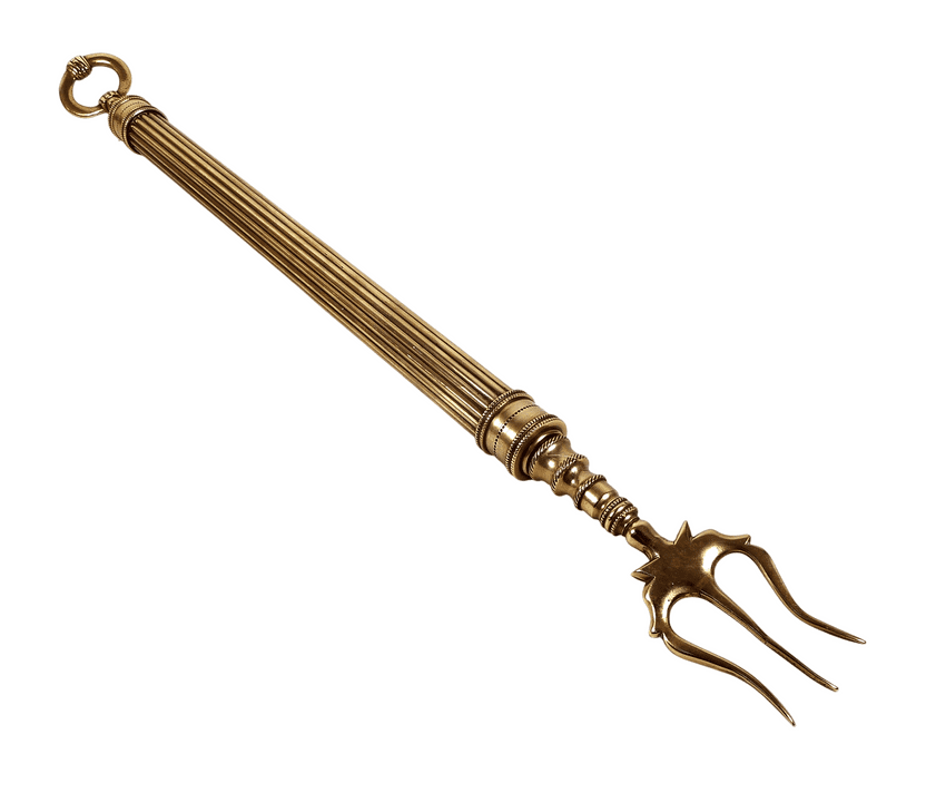 Antique Kitchen Telescopic Extending Brass Fire Toasting Toast Fork Circa 1850s Superb Quality