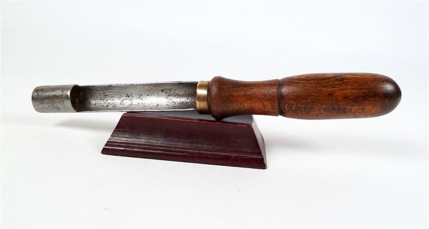 Antique Kitchen Utensil Tool Apple Corer English Steel with Turned Wooden Handle Circa 1900s Fruit