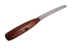 Antique Kitchen Utensil Wood Handled Bread Knife in Original Red Paint Sheffield Stainless Steel