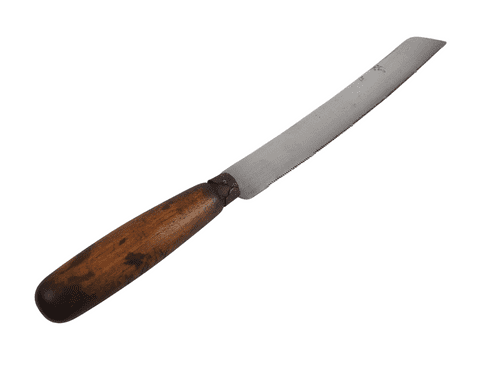 Antique Kitchen Wade & Butcher Sheffield Stainless Steel Saw Edge Wood Handle Bread Knife 1930s