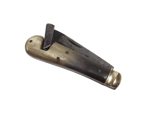 Antique Lockwood Brothers CX Sheffield Buffalo Horn Pocket Folding Race Knife Knive Timber Scribe