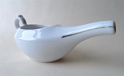 Antique Medical Ceramic Porcelain Invalid Infant Feeder Pap Cup 6374 Nursing Hospital Sick Room