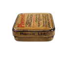Antique Medical Phensic Ltd 420 Chester Rd Manchester Tiny Sample Tablet Tin c1930 Chemist Asprin