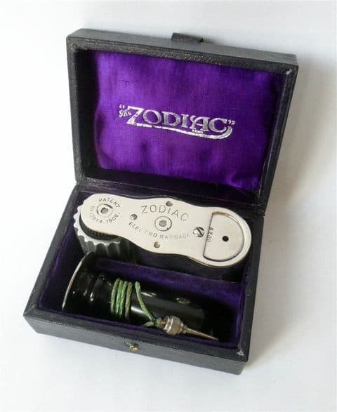 Antique Medical Quack Medicine 1909 Patent Thompson Capper Liverpool Zodiac Electro Massage Machine