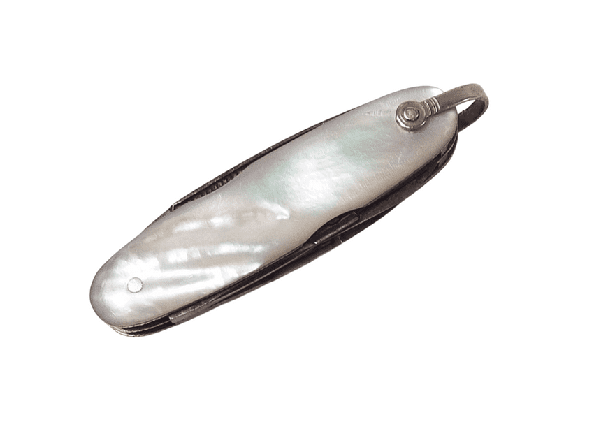 Antique Mini Miniature MOP Mother of Pearl Mann & Federlein Solingen Multi Pocket Pen Knife