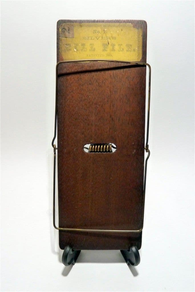 Antique Money Rare No.1 Silver's 1869 Patent Bill File US One Dollar Bill Banking Clip