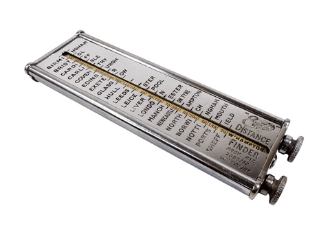 Antique Motoring Travel Chrome Benton & Stone Birmingham Enots Distance Finder Prov Patent 1930