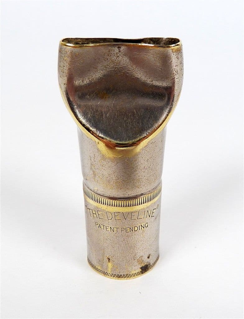 Antique Nickel Plate Brass Develine Patent Pending Mossberg Wrench Co USA Siren Whistle Cycling