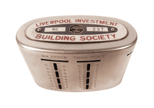 Antique Patent Recording Home Safe Money Bank Liverpool Investment Building Society No 237 1920/30s