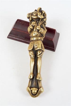 Antique Peerage Pearson Page Brass Winchester College Nutcracker Nut Cracker Trusty Servant Crest