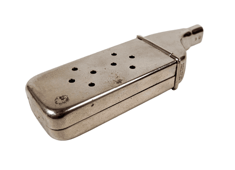 Antique Pepsodent 1922 Patent Decoater Nickel Plated Folding Travel Pocket Toothbrush Tooth Brush