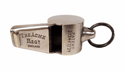 Antique Pro Patent 213487/24 Hudson Acme Regd Thunderer Whistle 1924-30 Escargot Type Early Example