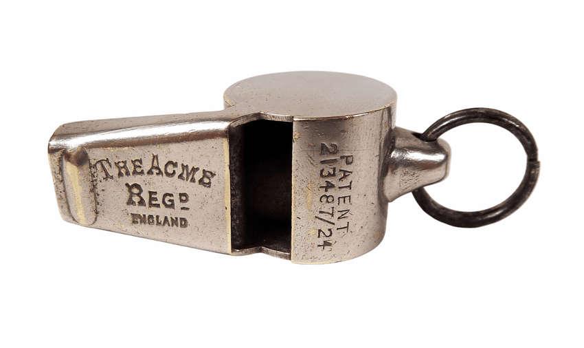 Antique Pro Patent 213487/24 Hudson Acme Regd Thunderer Whistle 1924-30 Escargot Type Early Example