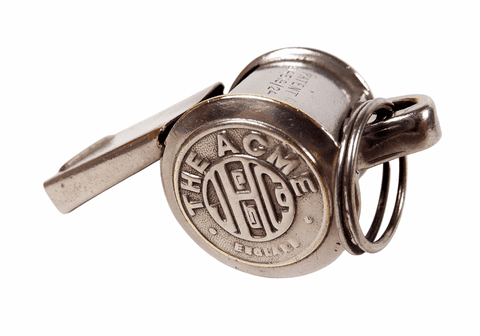 Antique Pro Patent 214519/24 Hudson Acme Thunderer Whistle 1924-30 Escargot Type Early Example Crest