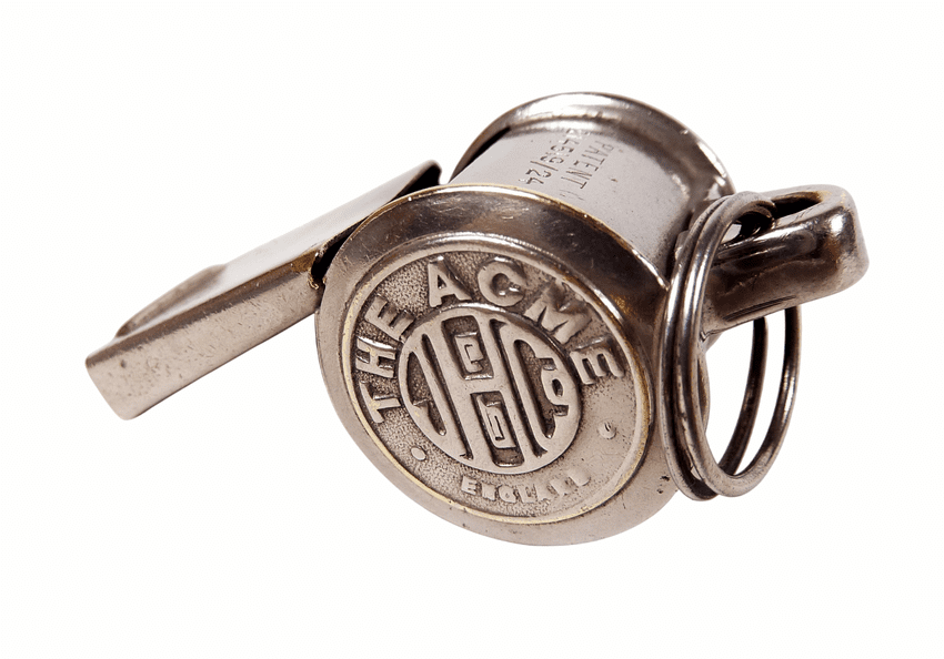 Antique Pro Patent 214519/24 Hudson Acme Thunderer Whistle 1924-30 Escargot Type Early Example Crest