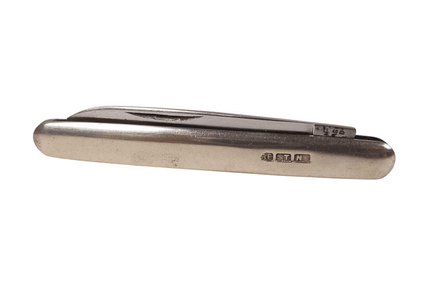Antique Rawson Brothers Sheffield Best NS Nickel Silver Pocket Pen Knife Stainless Blade
