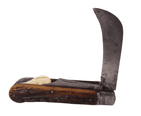 Antique S-B 1883 Horticultural Gardening Pruning Budding Grafting Pocket Knife Stag Scales Saw