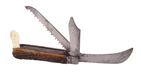 Antique S-B 1883 Horticultural Gardening Pruning Budding Grafting Pocket Knife Stag Scales Saw