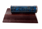 Antique Sewing Jahncke's Mitrailleuse Patent A Farr & Sons Redditch Blue Needle Tin Case Holder