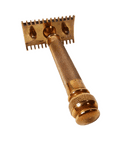 Antique Shaving Boxed Gillette Gold Tone 3 Piece Open Comb Safety Razor USA Standard DE Blade 1920s