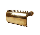 Antique Shaving Boxed Gillette Gold Tone 3 Piece Open Comb Safety Razor USA Standard DE Blade 1920s
