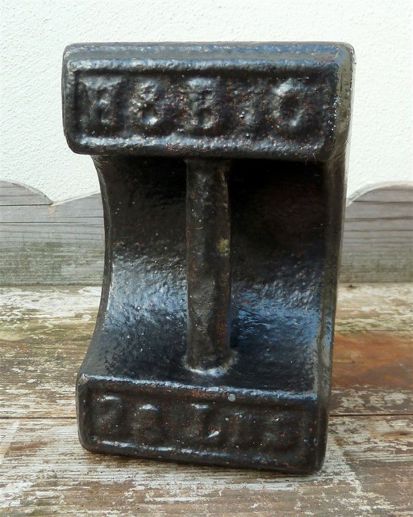 Antique Shop Trade H&B.O Cast Iron Bar Weight 28lb 28 Pounds Door Stop Market Gazebo Marquee