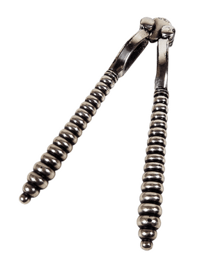 Antique Silver Plate William Hutton Sheffield Nutcracker Nut Cracker Bobbin Design Handles