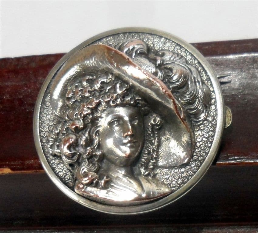 Antique Silver Wests & Co Patent The Duchess Solitaire Bachelor Button Pin Brooch George West