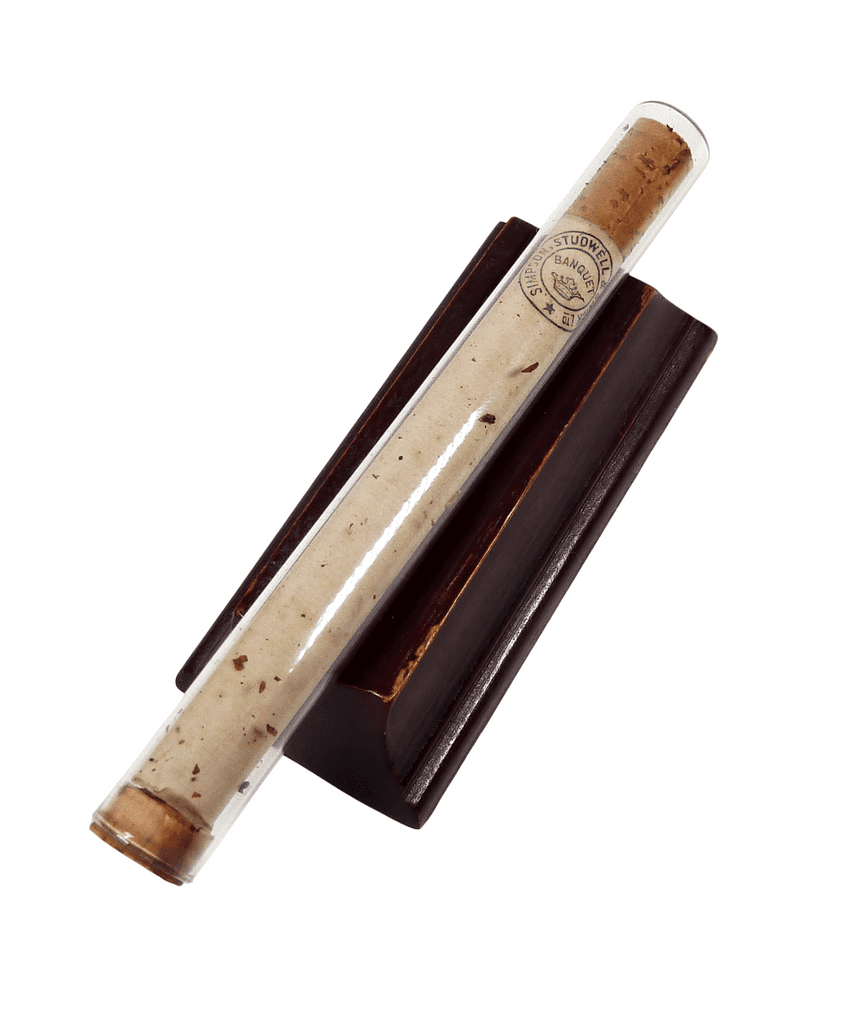 Antique Simpson Studwell & Swick New York USA Banquet Oversized Cigarette in Glass Tube