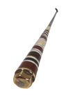 Antique Steel & Mixed Material Banded Button Lace Hook Circa 1910 Brass Aluminium Bakelite Celluloid
