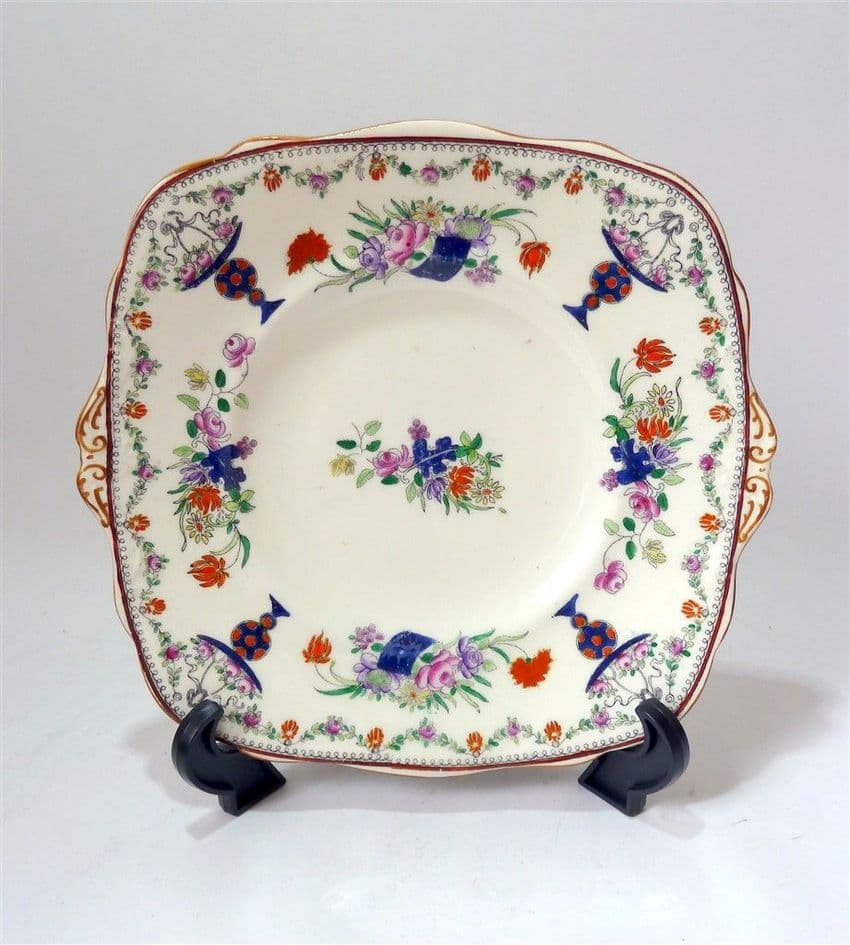 Antique Tableware Star China Co Paragon Old Lowestoft Cake Sandwich Serving Plate Circa 1900s